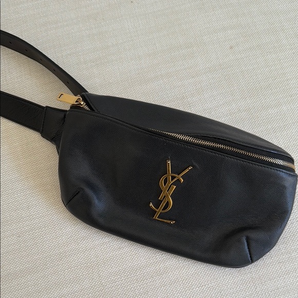 Yves Saint Laurent Handbags - YSL Black Leather Belt Bag